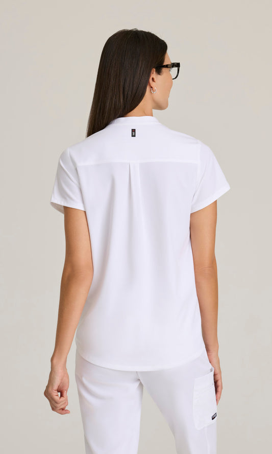 Grey's Anatomy Stretch GRST230 Avery Scrub Top White