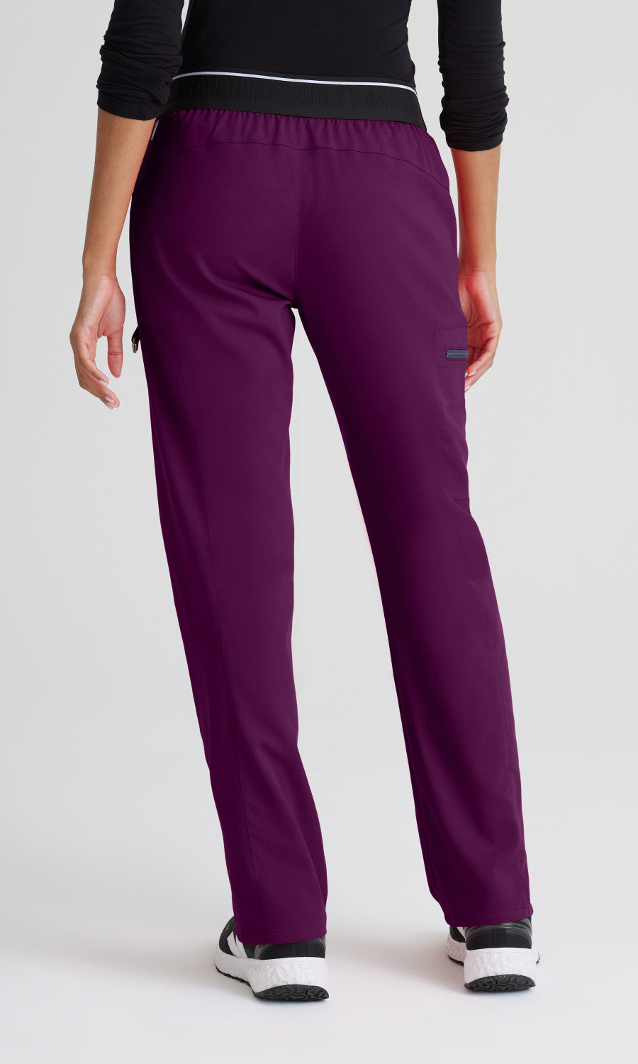 Grey's Anatomy Stretch GRSP500 Kim Scrub Pants Wine