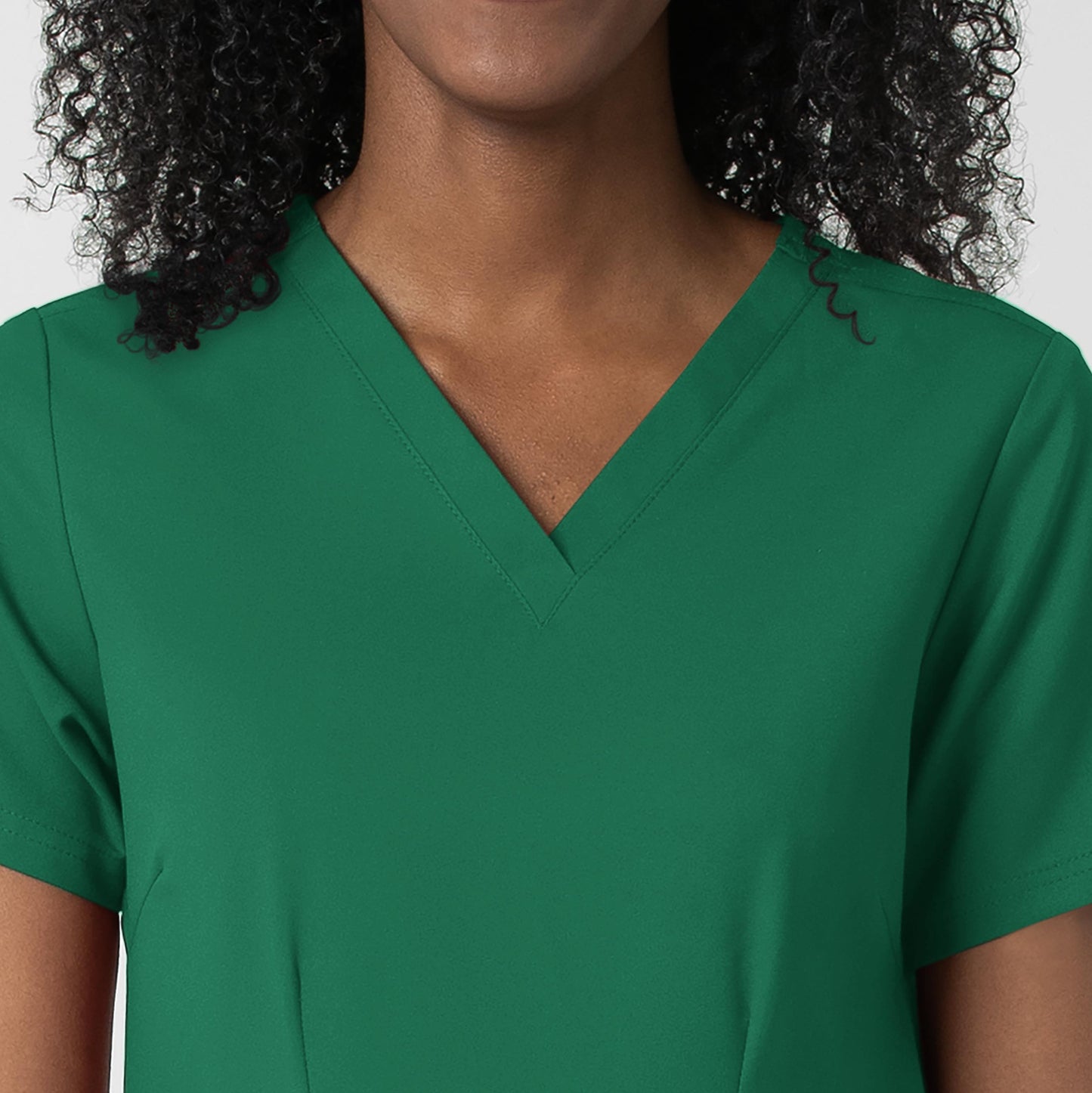 Thrive 6122 Fitted 3-Pocket V-Neck Scrub Top Hunter Model Image Left Side | Wink