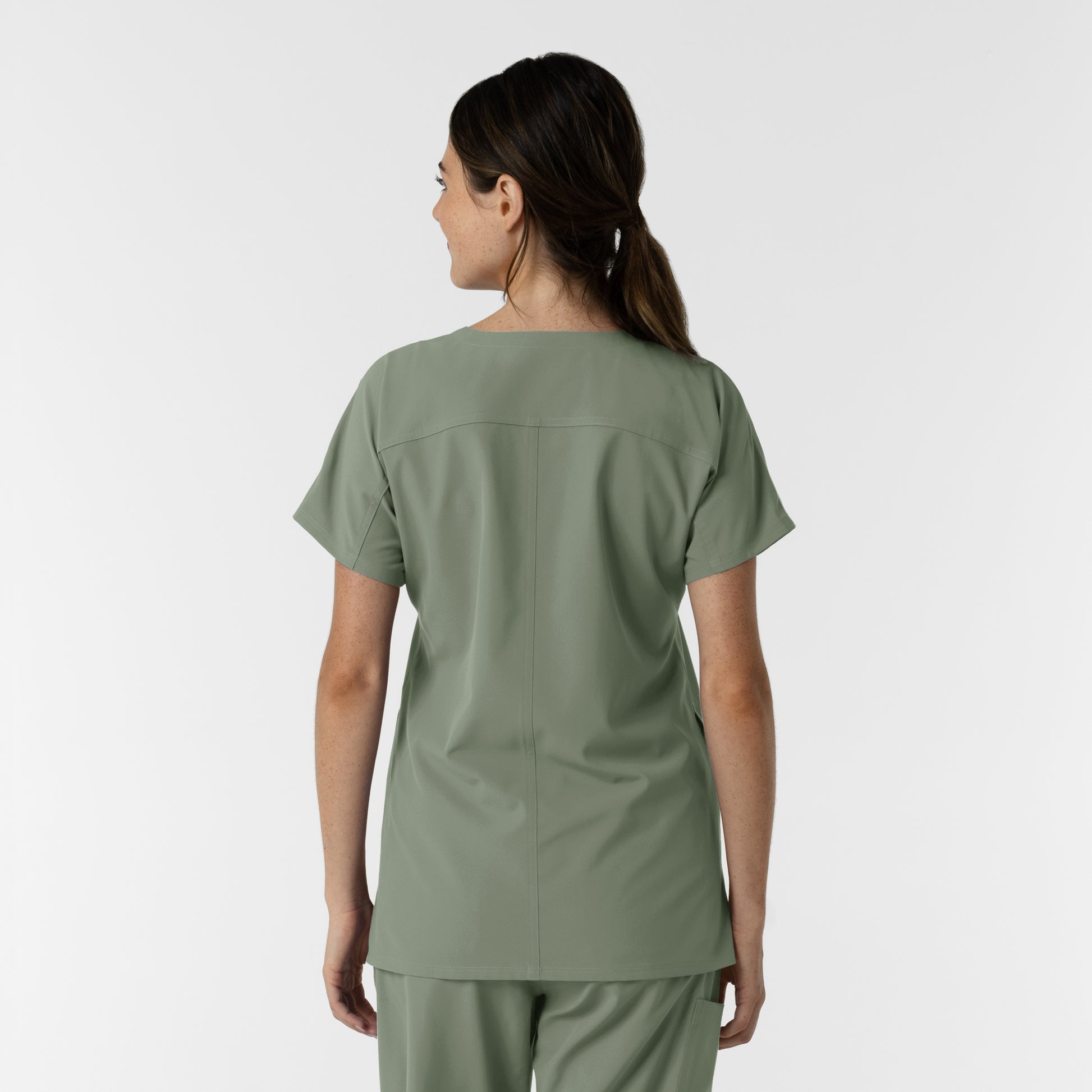 NURTUR 6280 Women's Drop Shoulder Tunic Scrub Top Sage