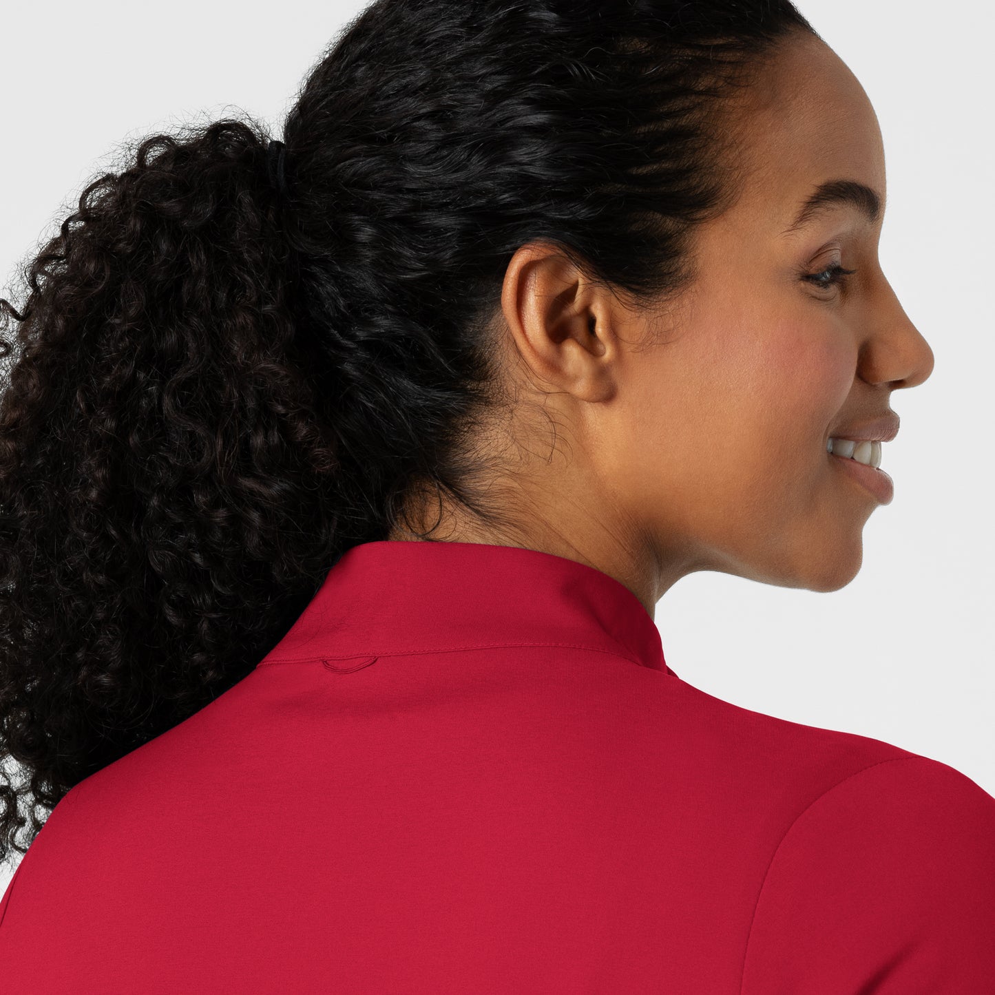 Boundless 8151 Warm Up Scrub Jacket Red Model Image Alternate | Wink