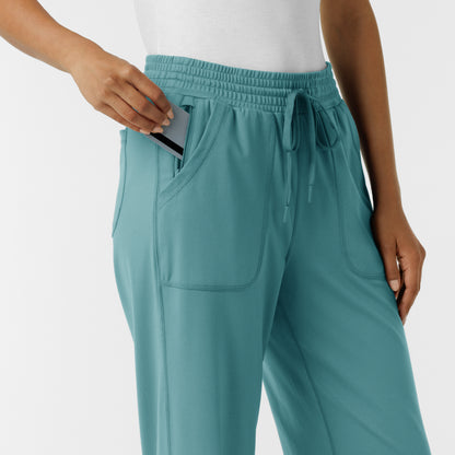 RENEW Knit 5559 Women's Wide Leg Scrub Pants Vintage Teal