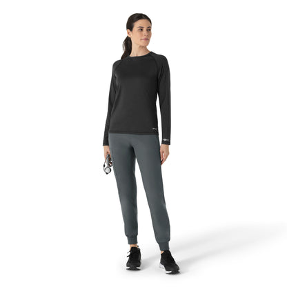 Layers C31009 Women's Performance Long Sleeve Tee Black Heather