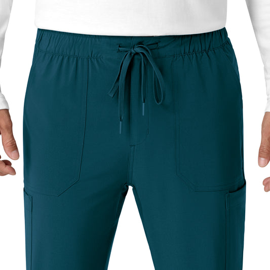 Force Cross-Flex C56310 Men's Jogger Scrub Pants Caribbean Model Image Left Side | Carhartt