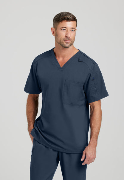 Greys Anatomy Stretch GRST079 Murphy Scrub Top Steel