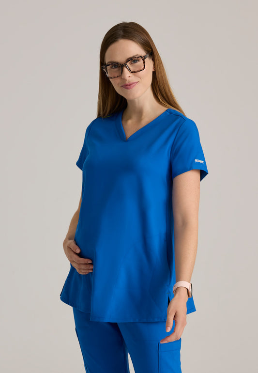 Greys Anatomy Evolve GSST262 Promise Maternity Scrub Top New Royal