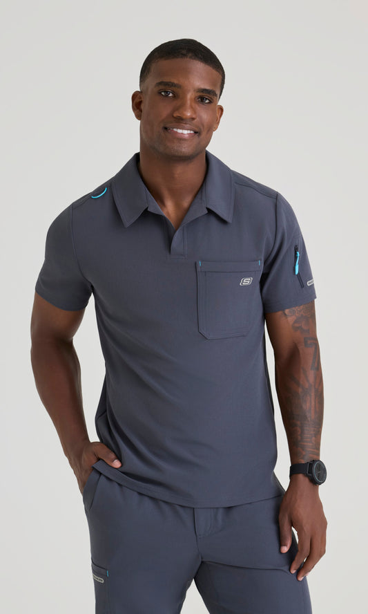 Skechers SKT305 Men's Merit Top in Pewter by Barco Model Image Front