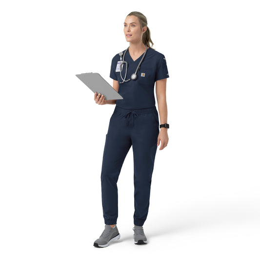Rugged Flex C12139 Women's Tuck-in Scrub Top Navy