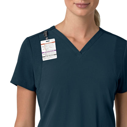 Force Cross-Flex C13210 Flex Panel V-Neck Scrub Top Navy Model Image Alternate | Carhartt