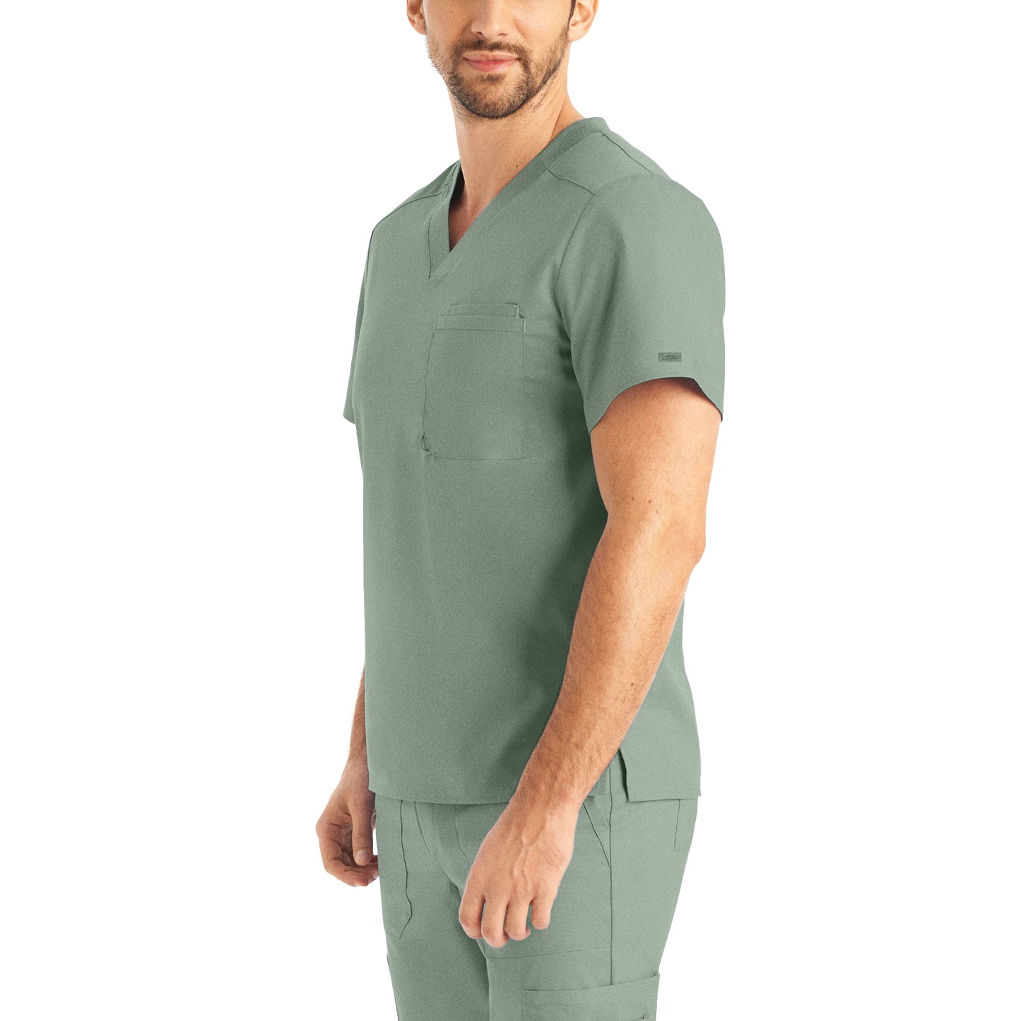 ProFlex LT108 Men's 2 Pocket V Neck Scrub Top Seagrass Image