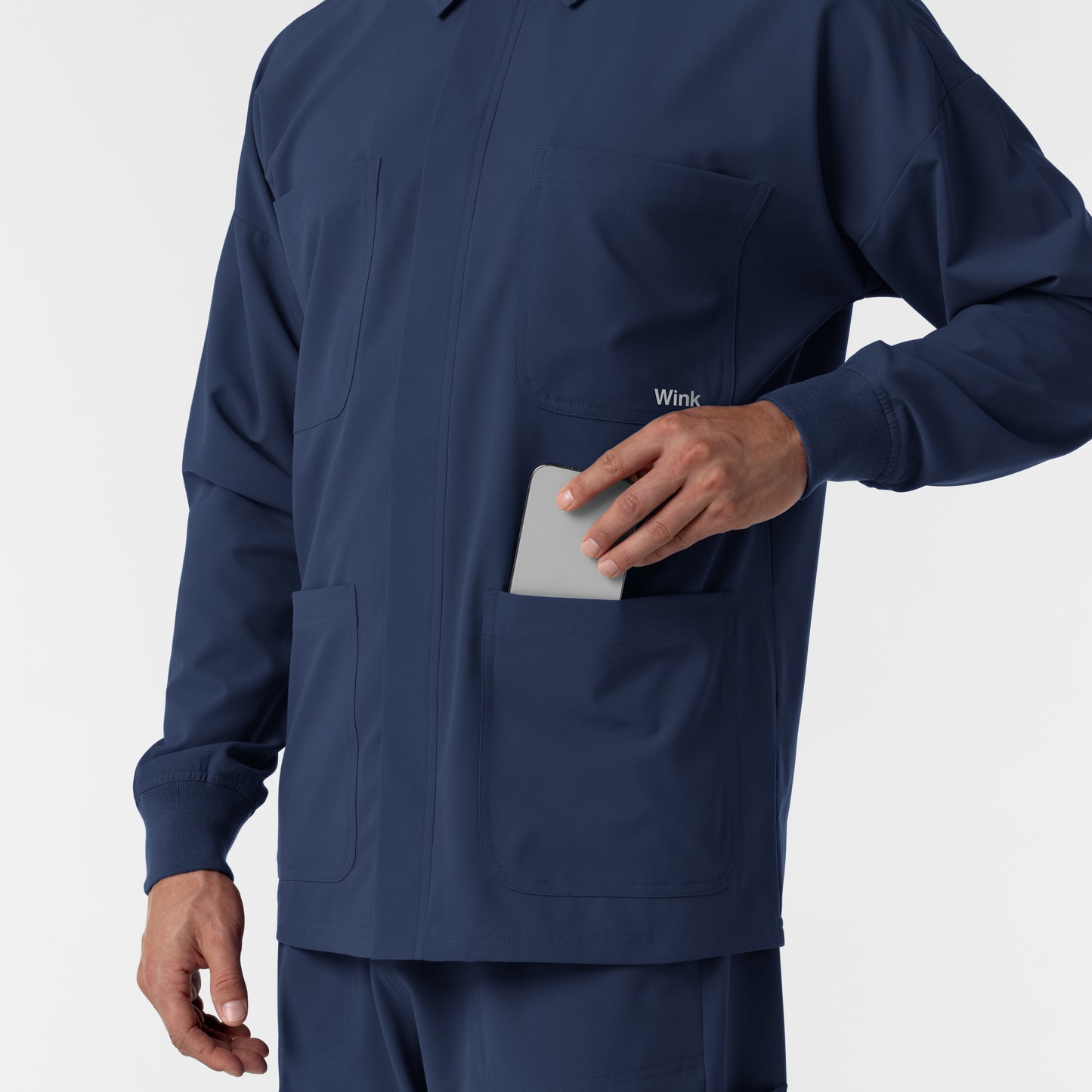NURTUR 8380 Men’s Scrub Shirt Jacket Navy