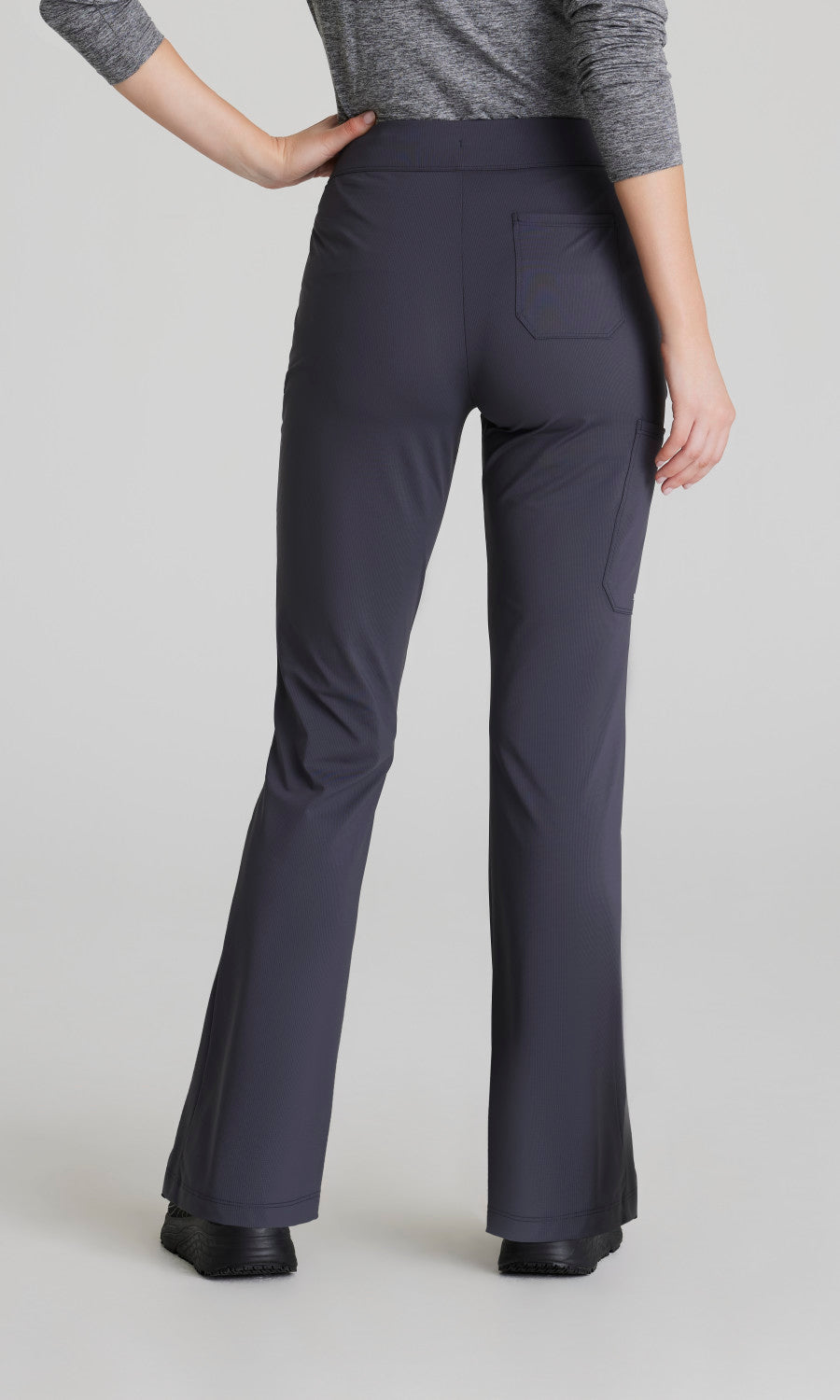 Skechers Slip-Ins Knits SKP656 Glide Knit Flare Scrub Pants Pewter