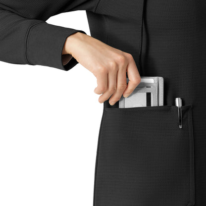 Layers C82008 Women's Full Zip Waffle Hoodie Black