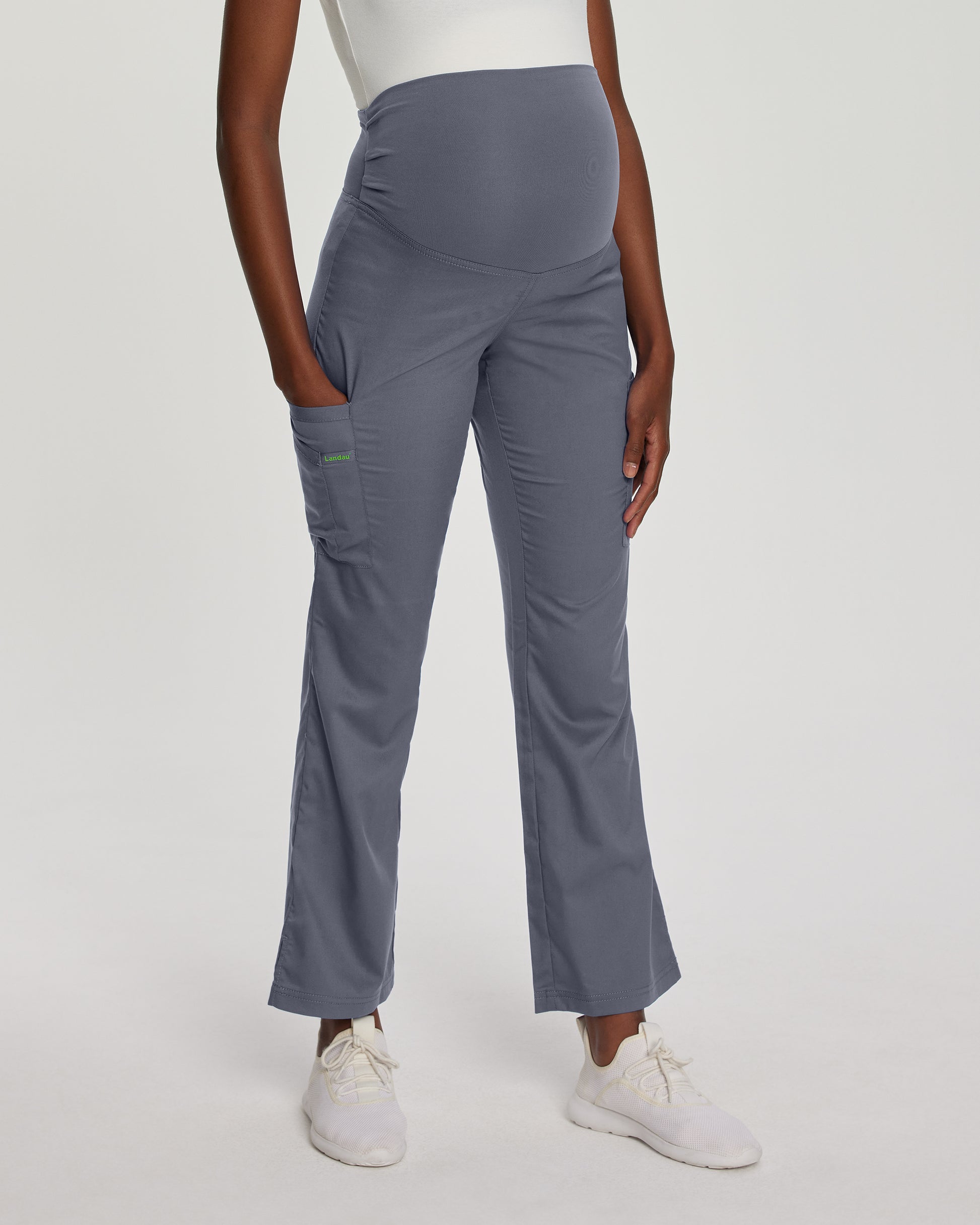 ProFlex 2399 Women's Maternity Scrub Pants Steel Image