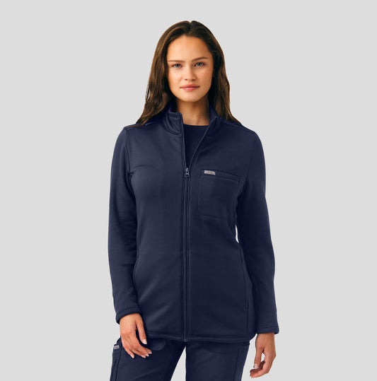 Forward LJ708 Women's 5 Pocket Scrub Jacket Navy Image