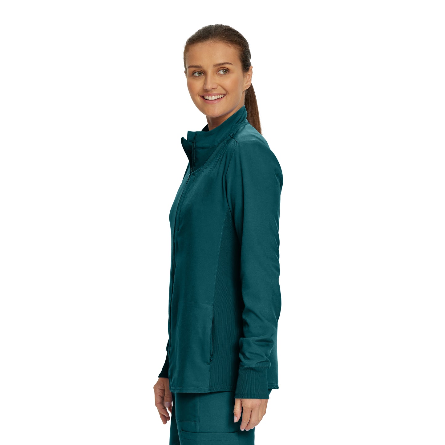 Forward LJ700 Women's 3 Pocket Scrub Jacket Caribbean Image