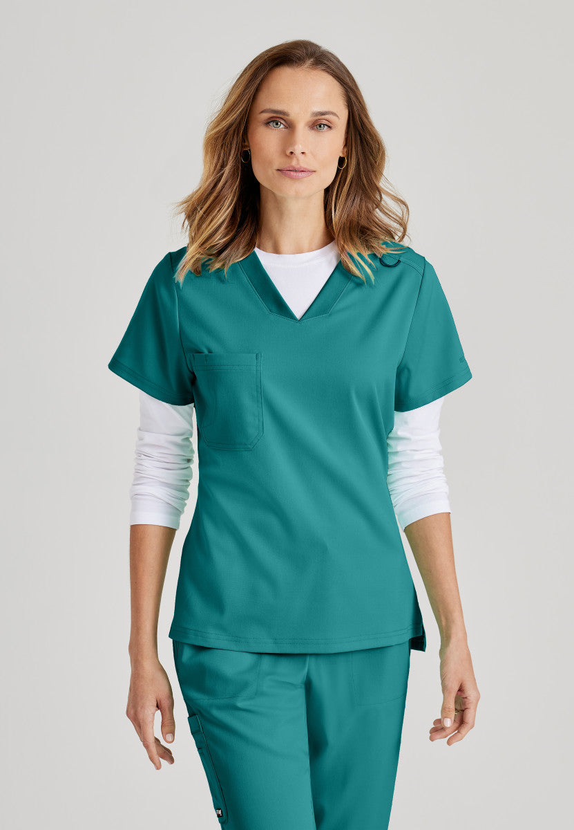 Greys Anatomy Stretch GVST028 Bree Scrub Top Teal