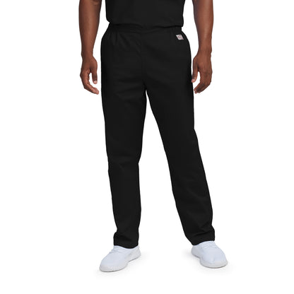 Scrub Zone LB411 Unisex No Pocket Flex Waist Scrub Pants Black Image