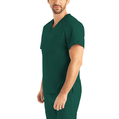 ProFlex LT108 Men's 2 Pocket V Neck Scrub Top Hunter Image