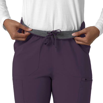 Force Cross-Flex C53210 Straight Leg Cargo Scrub Pants Black Plum Model Image Alternate | Carhartt