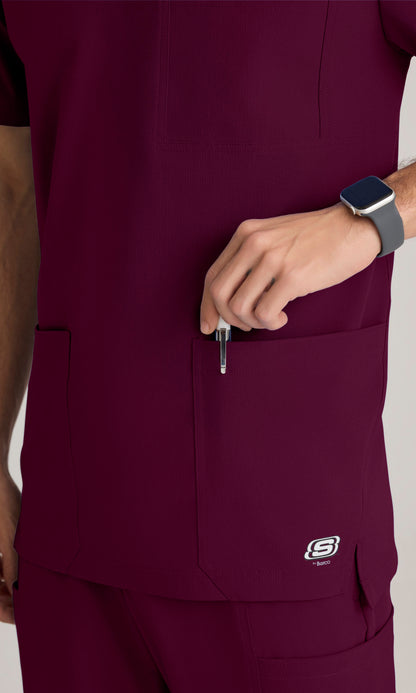 Skechers SKT193 Thesis Scrub Top Wine