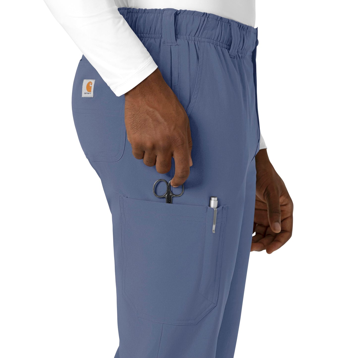 Force Cross-Flex C56410 Men's Straight Leg Scrub Pant Riverside Model Image Alternate | Carhartt