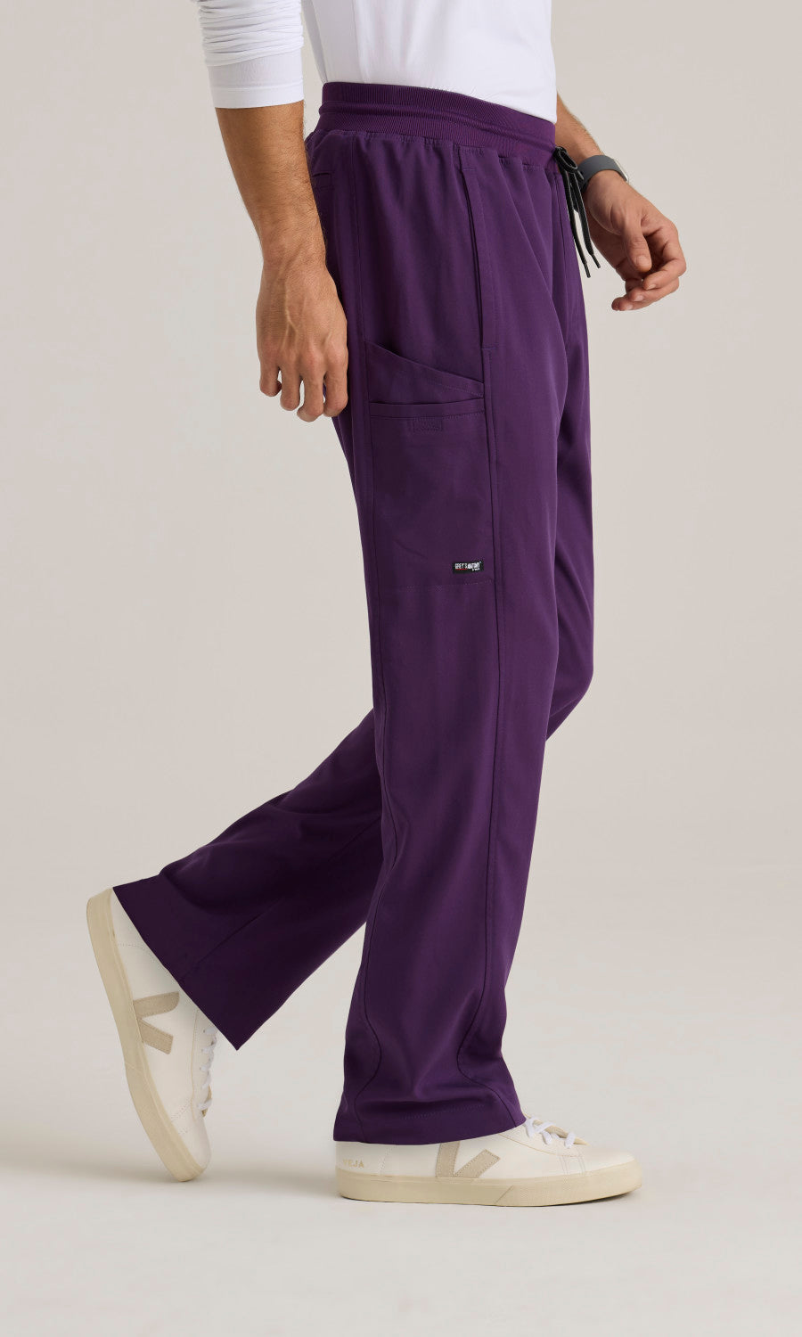 Grey's Anatomy Stretch GRSP617 Hudson Scrub Pants Eggplant
