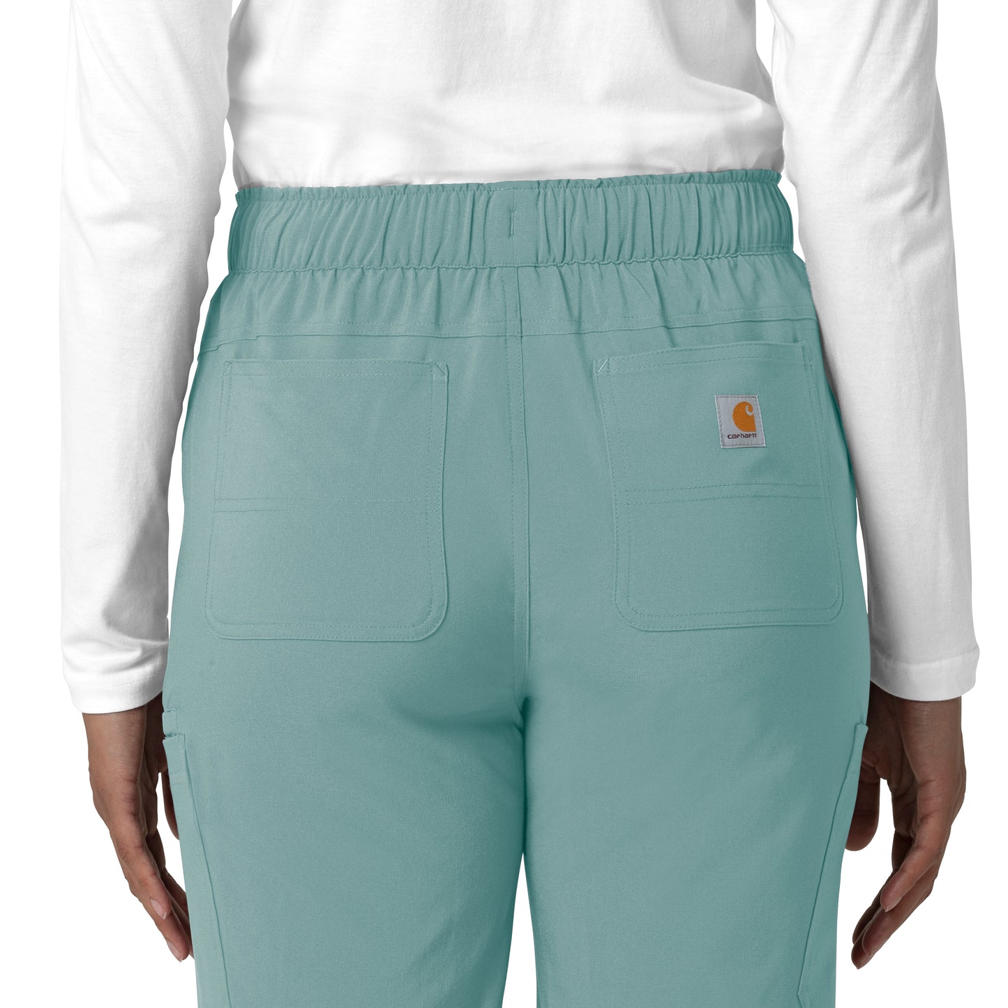 Force Cross-Flex C53210 Straight Leg Cargo Scrub Pant Summer Blue Model Image Alternate | Carhartt