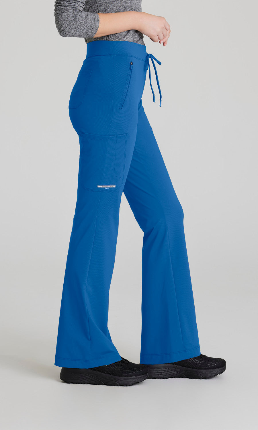 Skechers Slip-Ins Knits SKP656 Glide Knit Flare Scrub Pants New Royal