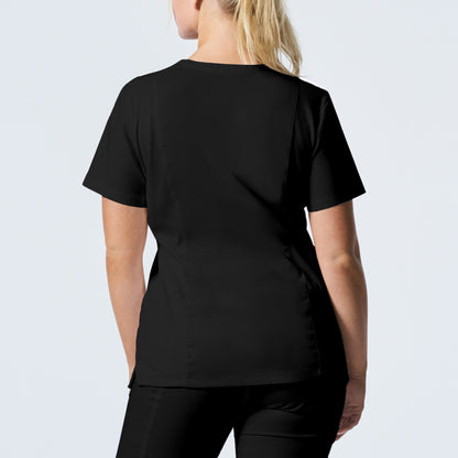 ProFlex LT105 Women's 3 Pocket V Neck Scrub Top Black Image