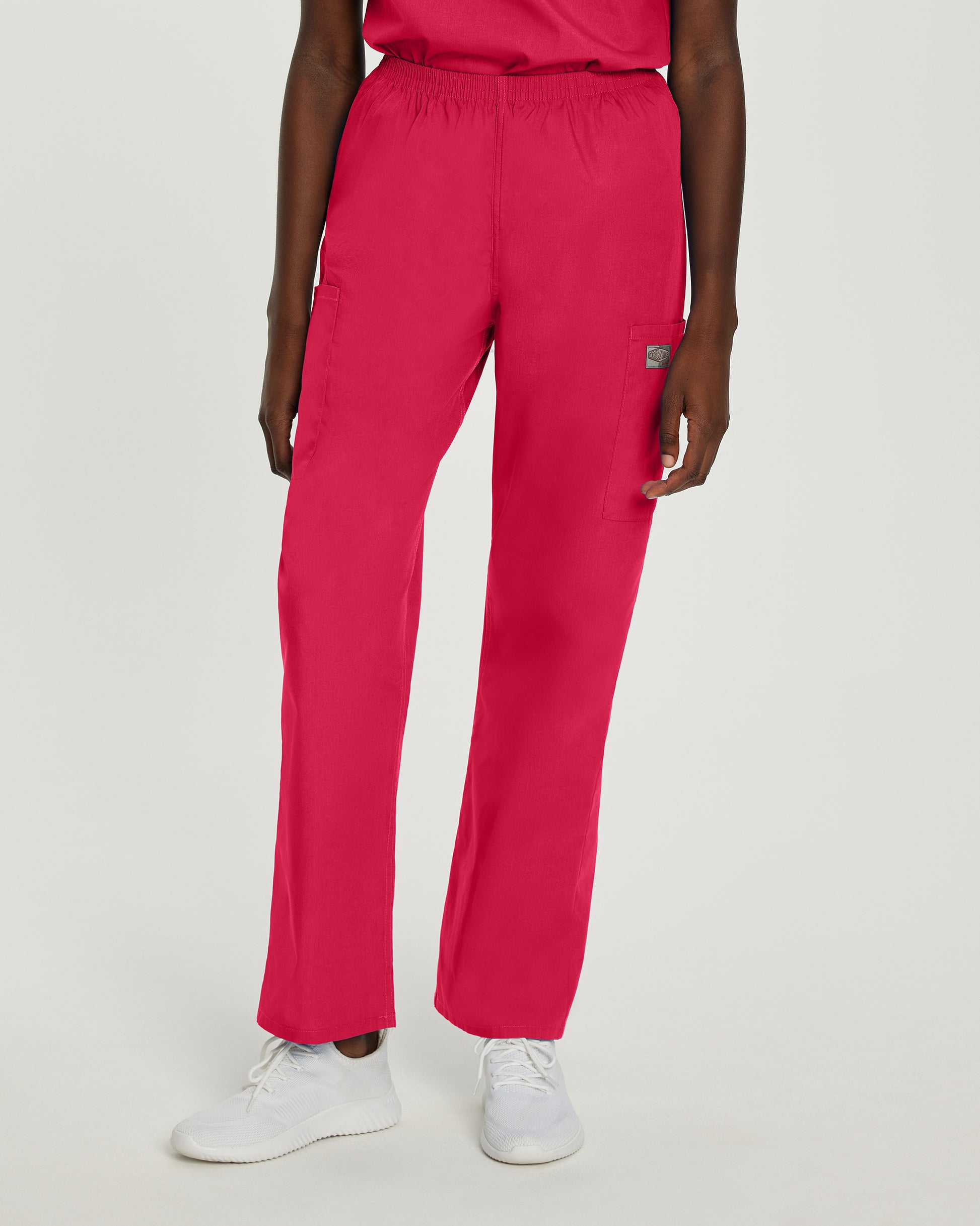 Scrub Zone 83221 Women's Cargo Scrub Pants Red Image