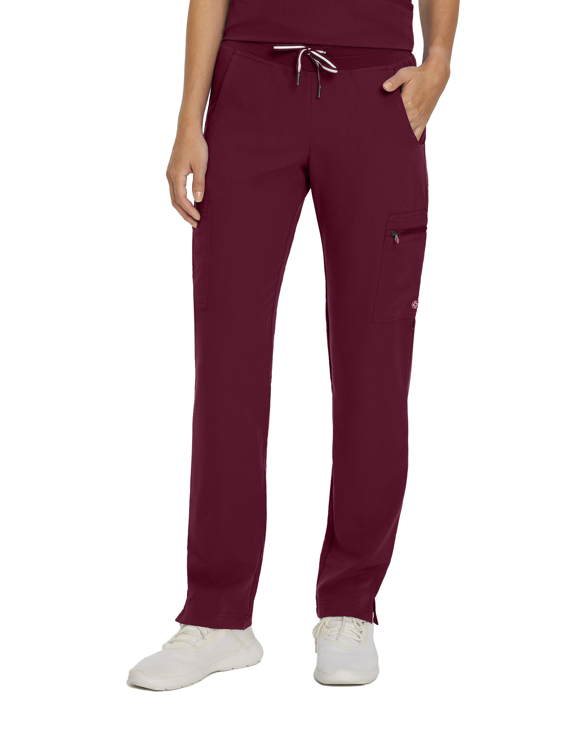 V-Tess 337 Women's Cargo Scrub Pants Wine Image