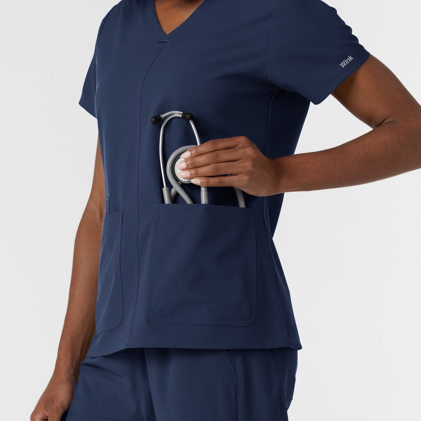 NURTUR 6180 Women's V-Neck Scrub Top Navy