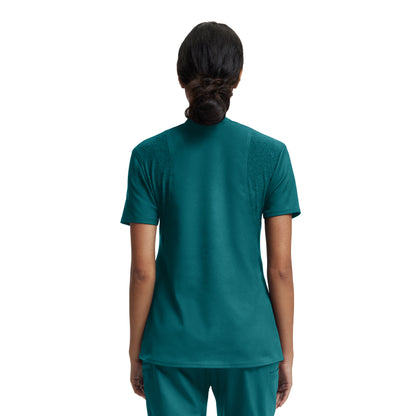 VIBE WT119 Women's 2 Pocket V Neck Scrub Top Caribbean Image