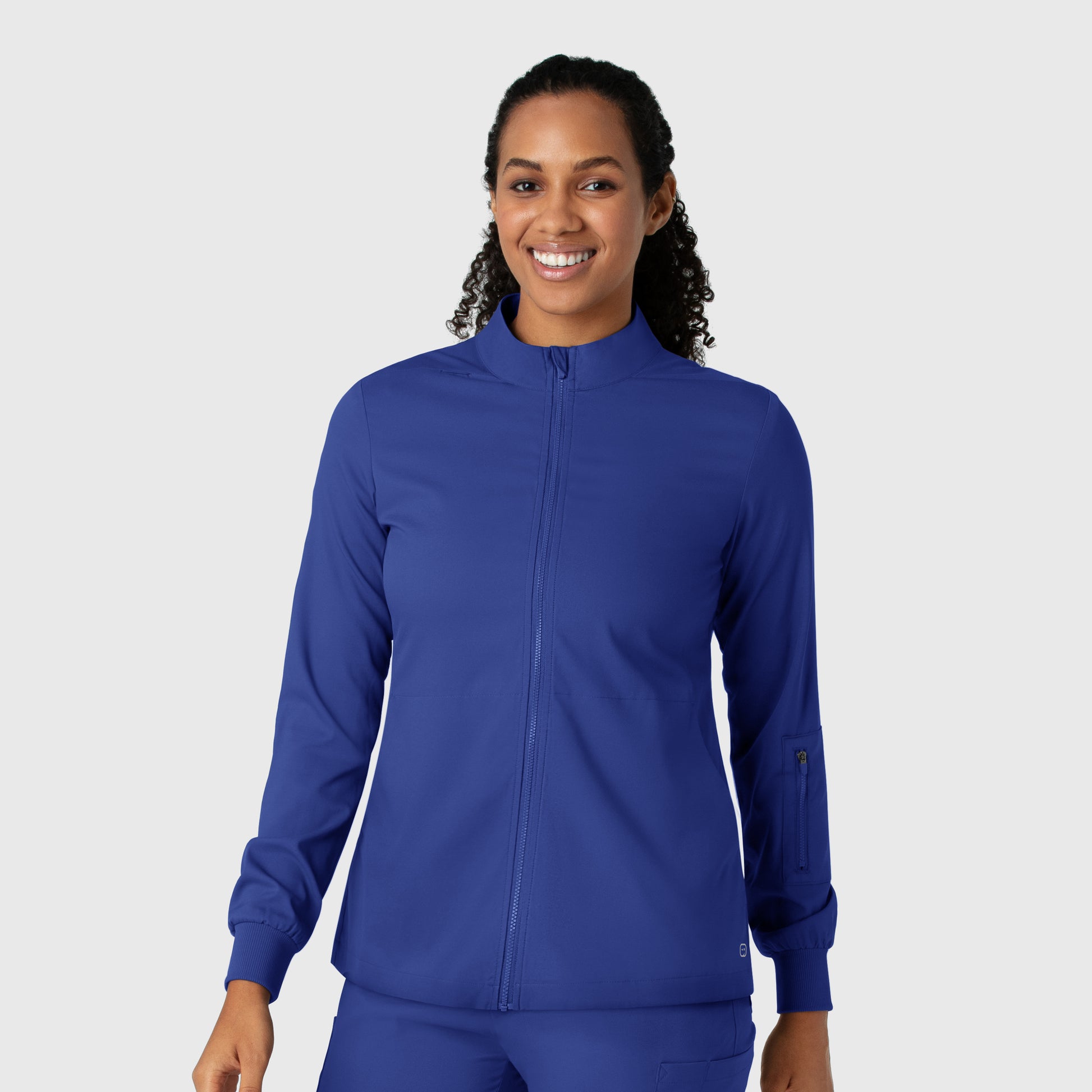 Boundless 8151 Women's Warm Up Scrub Jacket Galaxy Blue