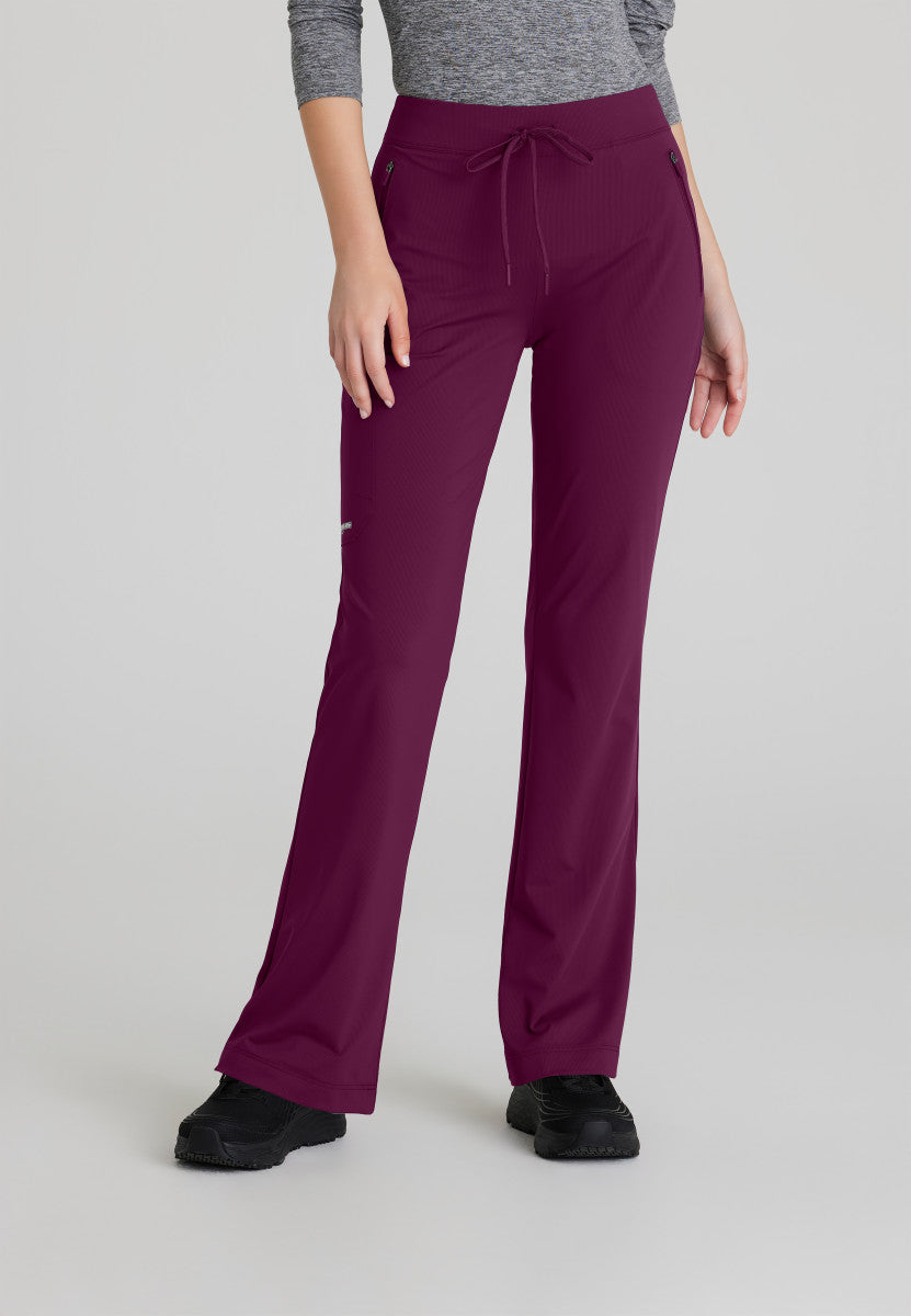 Skechers Slip-Ins Knits SKP656 Glide Knit Flare Scrub Pants Wine