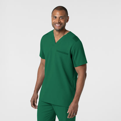 Thrive 6622 Men's Utility V-Neck Scrub Top Hunter Model Image Right Side | Wink