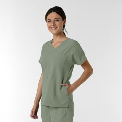 NURTUR 6280 Women's Drop Shoulder Tunic Scrub Top Sage