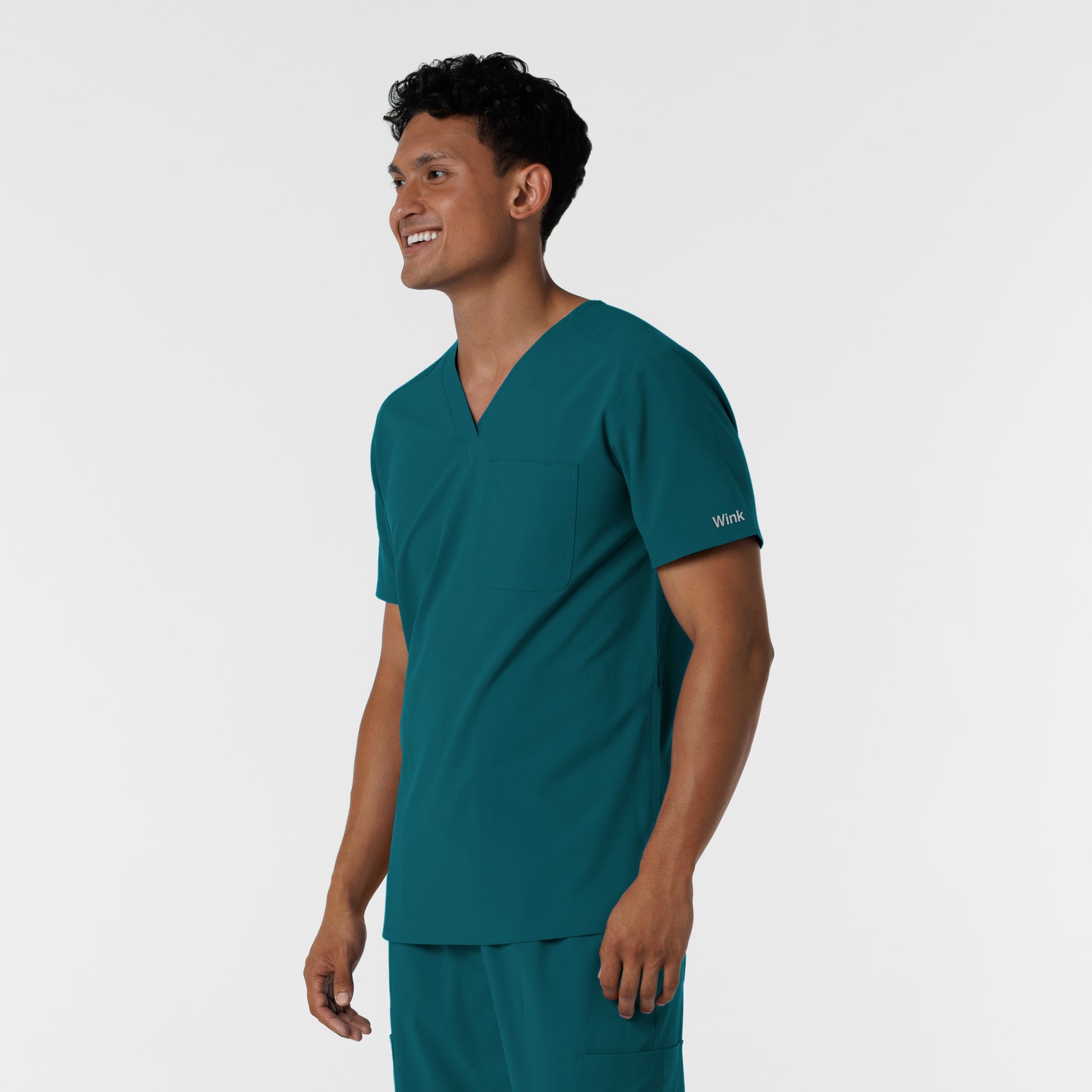 NURTUR 6380 Men's V-Neck Scrub Top Caribbean