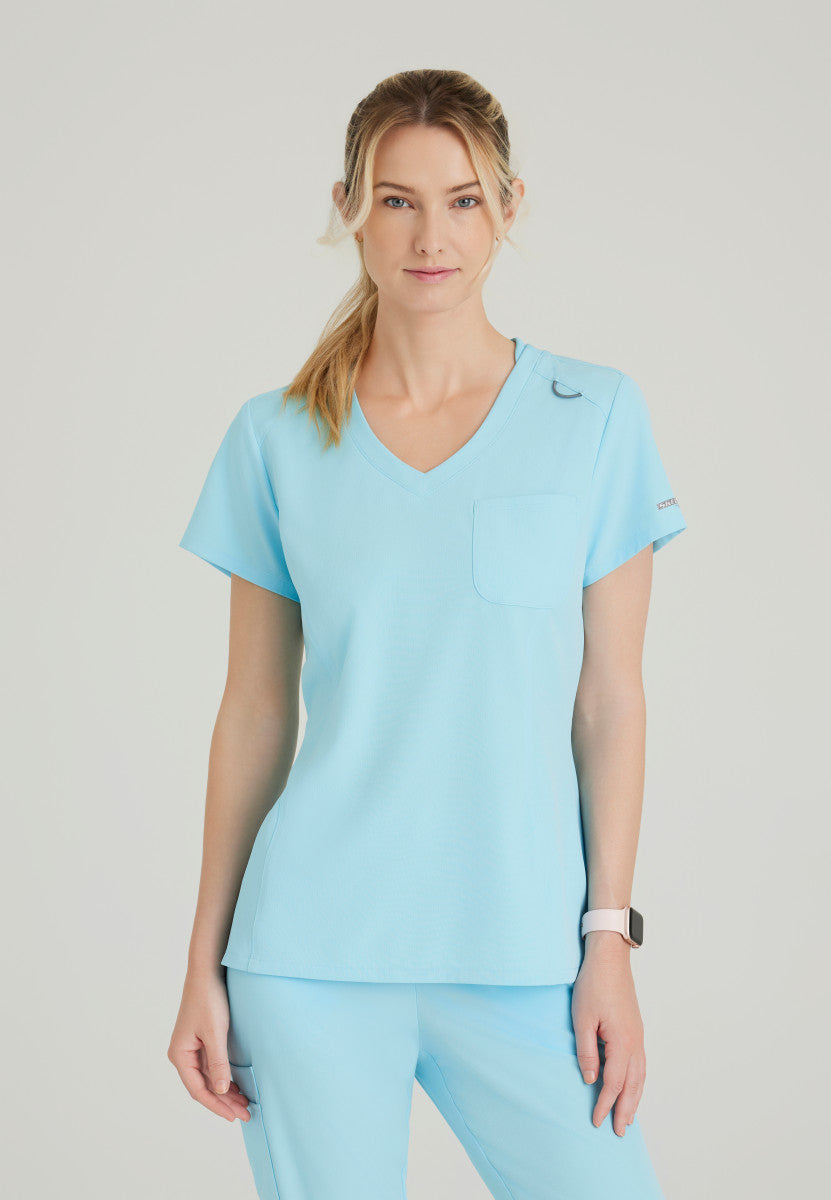 Skechers SKT147 Dignity Scrub Top Poolside Blue