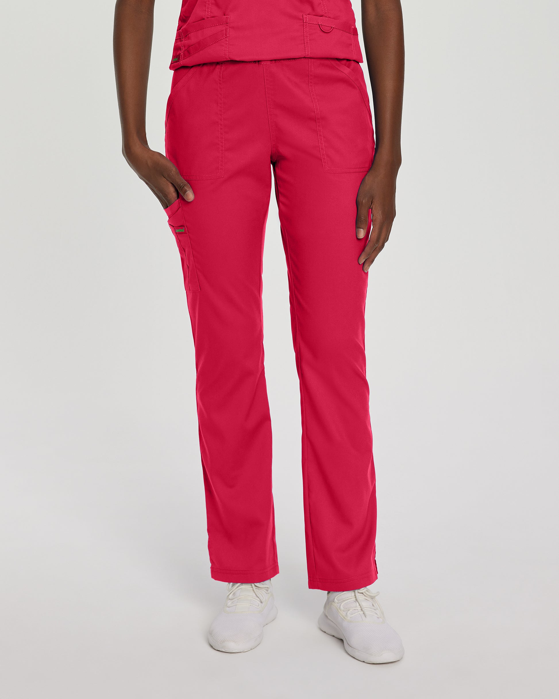 ProFlex 2042 Women's Cargo Scrub Pants True Red Image