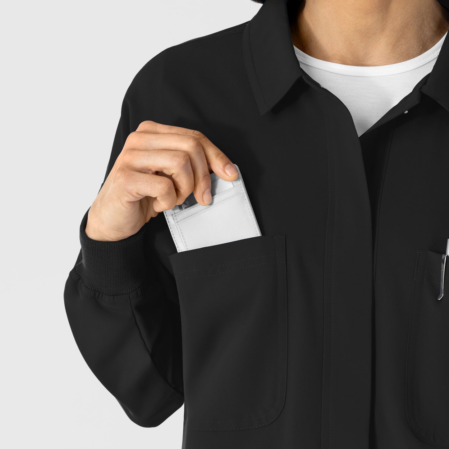 NURTUR 8180 Women’s Scrub Shirt Jacket Black