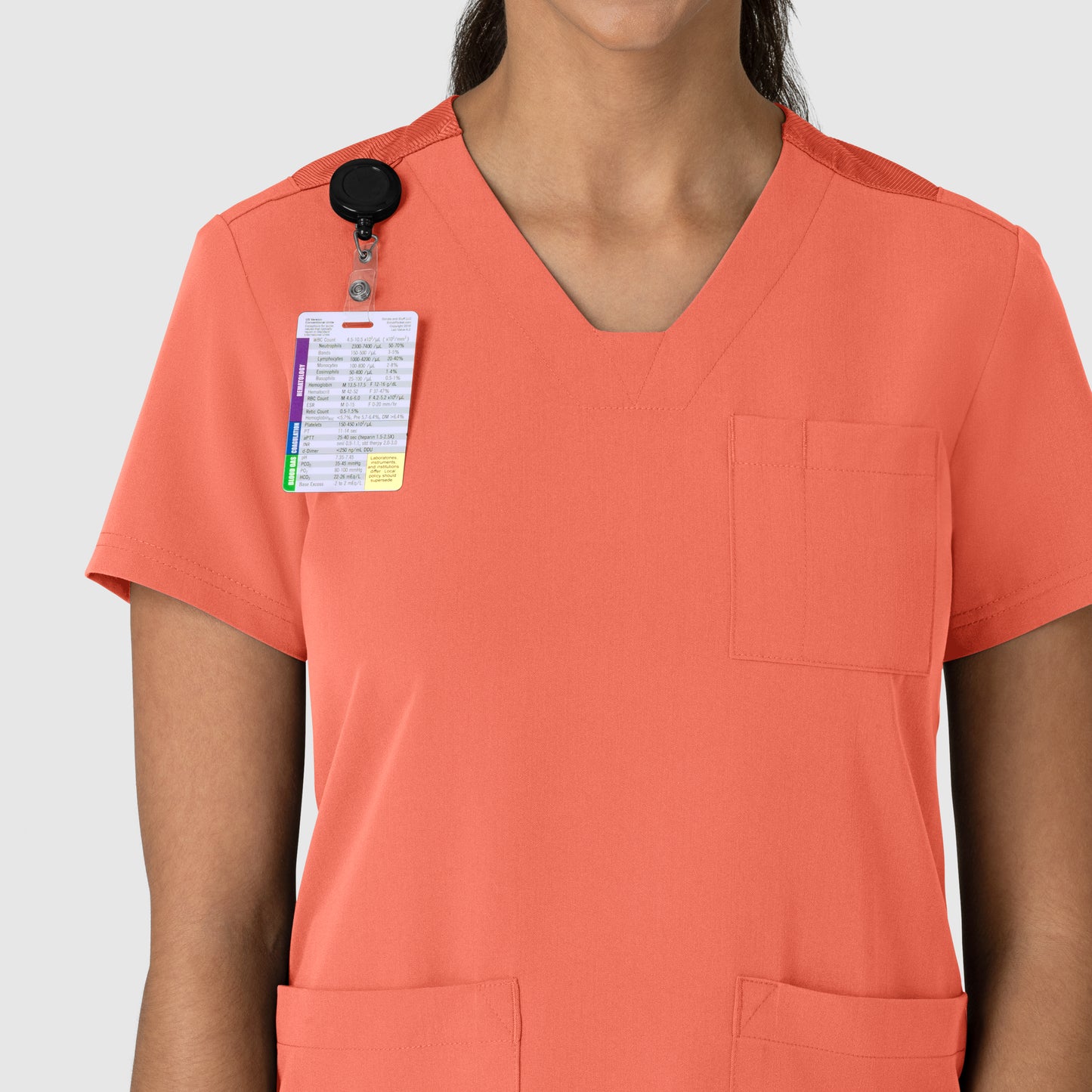 Nova 6132 Flex-n-Reach V-Neck Scrub Top Sugar Coral Model Image Alternate | Wink