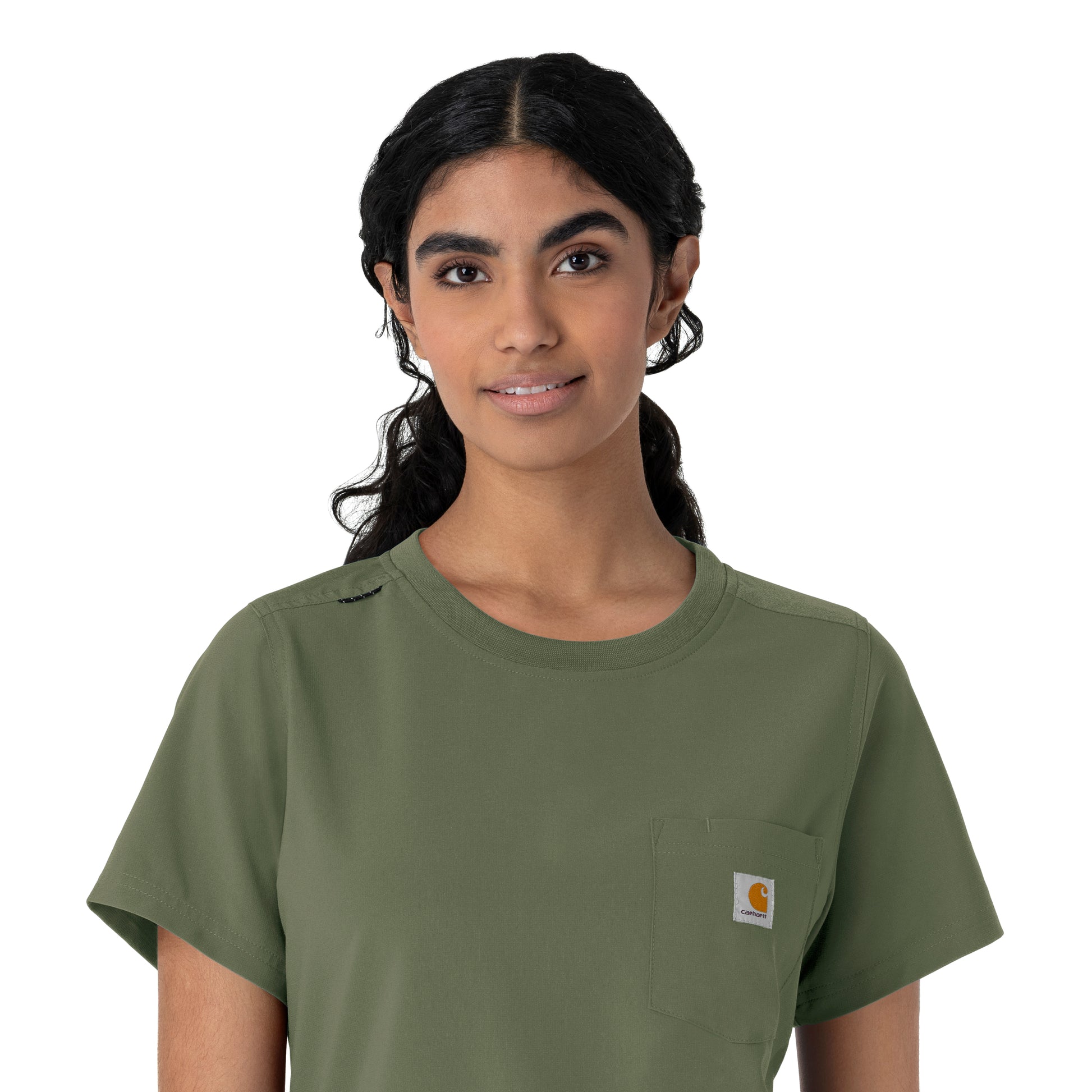 Force Cross-Flex C13510 Women's Crew Neck Scrub Top Olive