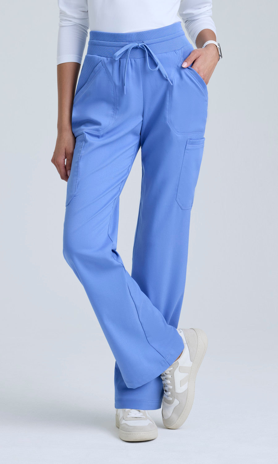 Grey's Anatomy Stretch GRSP722 Kristi Pant Ciel Blue - front