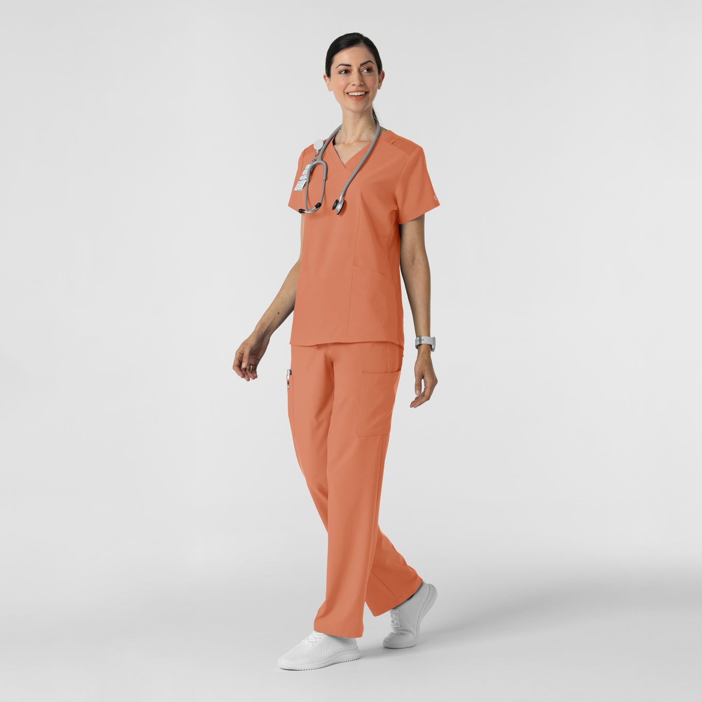 W123 5145 Cargo Utility Scrub Pants Terracotta Model Image Alternate | Wink