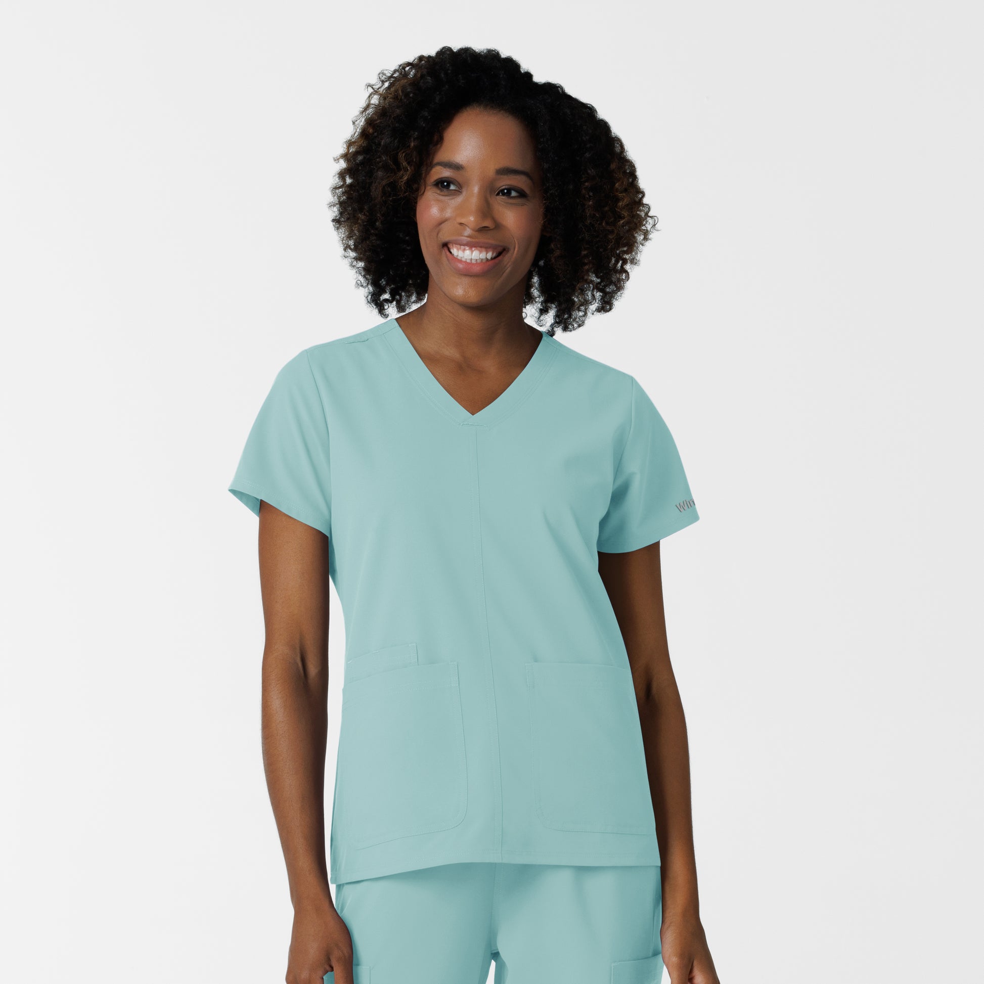 NURTUR 6180 Women's V-Neck Scrub Top Coastal Blue