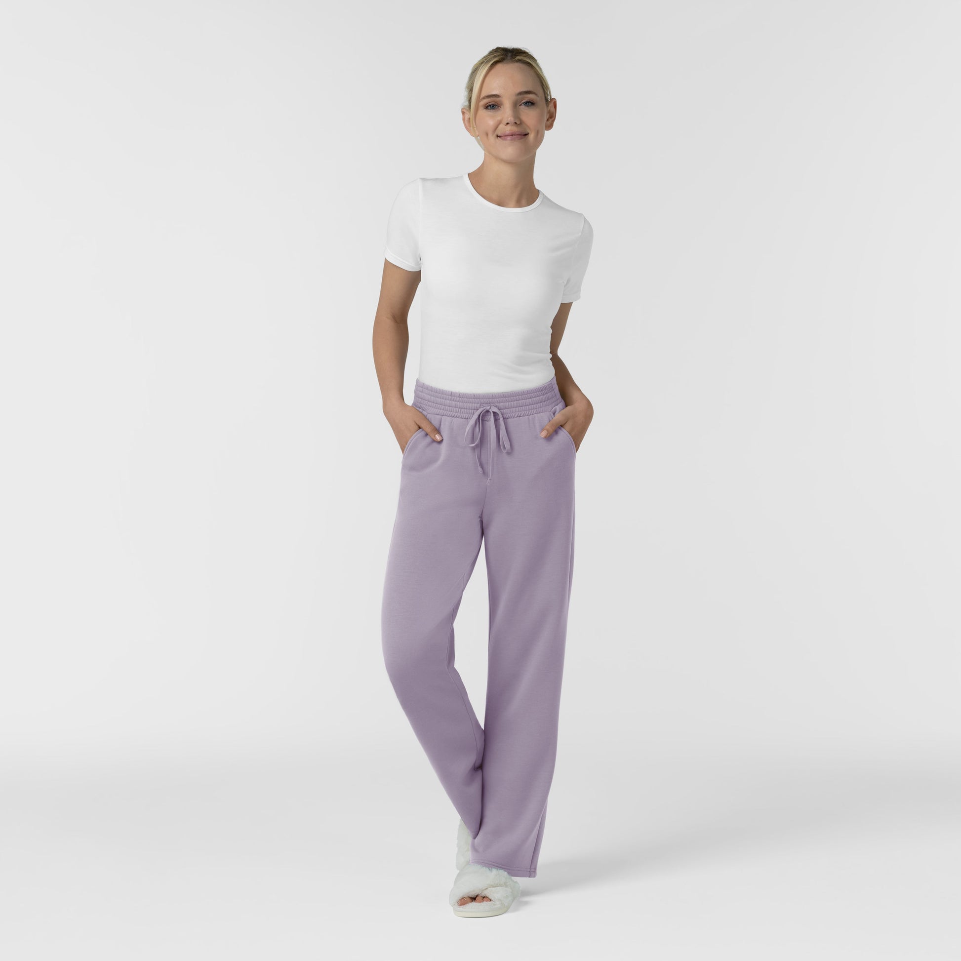 Unwind & Lounge 5189 Women's Wide Leg Pants Wisteria