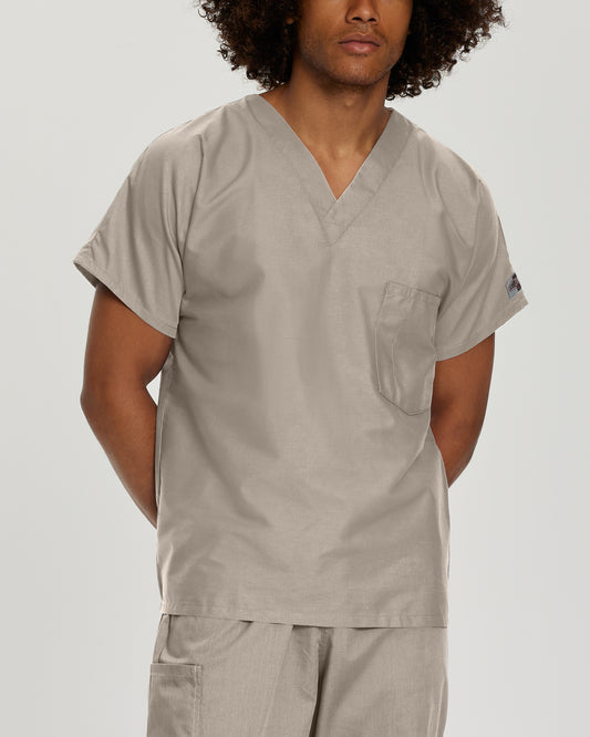 Scrub Zone 71221 Unisex 1 Pocket V Neck Scrub Top Sandstone Image