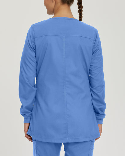 ProFlex 3038 Women's 3 Pocket Warm Up Scrub Jacket Ceil Image